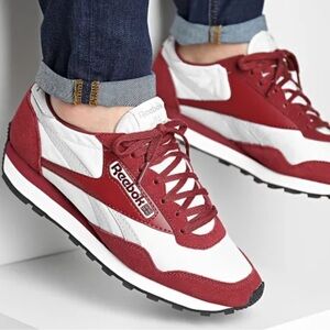 🔥 Reebok Classic Nylon Sneakers 🔴 Red/White |‎ Size 12